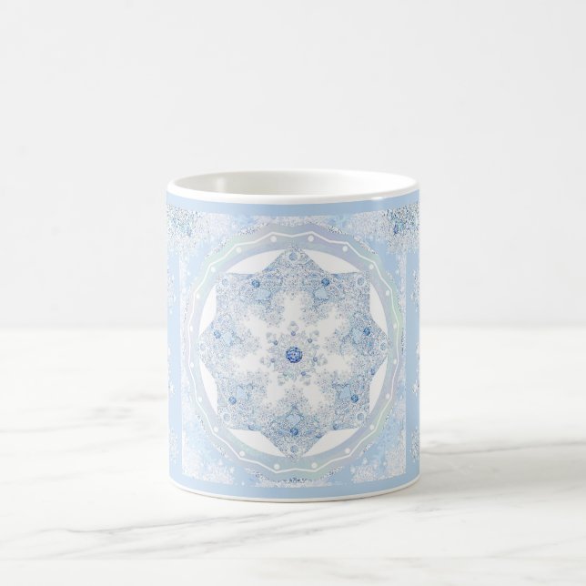 Taza De Café Ice Blue Snowflake (Centro)