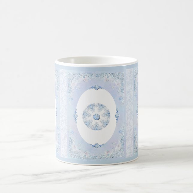Taza De Café Ice Blue Snowflake (Centro)