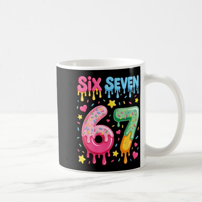 Taza De Café Ice Cream 67 Meme Funny Six Seven Gen Alpha Slang  (Derecha)