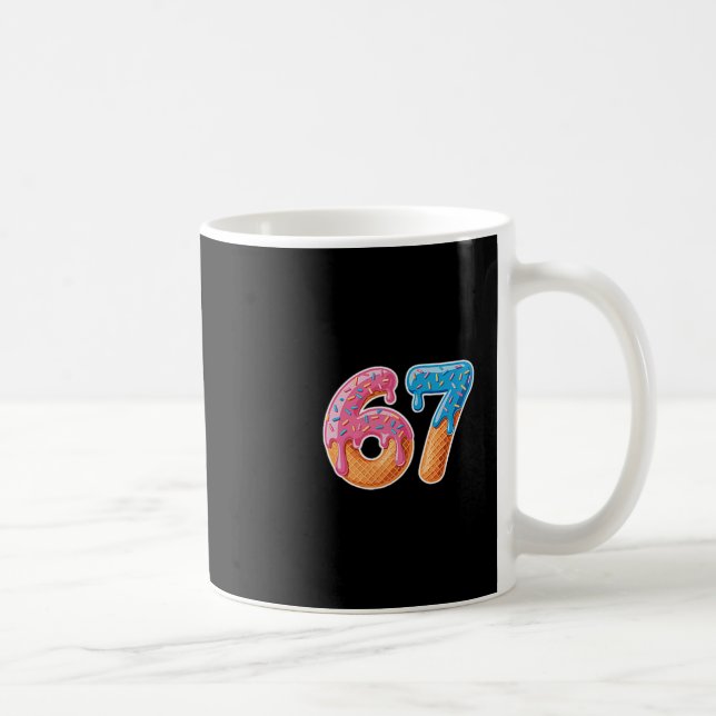 Taza De Café Ice Cream Drip Six Seven 6 7 Meme 67  (Derecha)