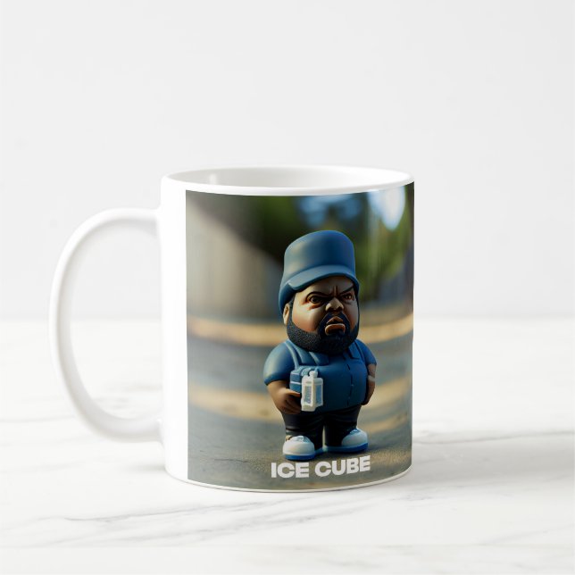 Taza De Café ICE CUBE Retrato Divertido Imagen de arte Impresió (Izquierda)