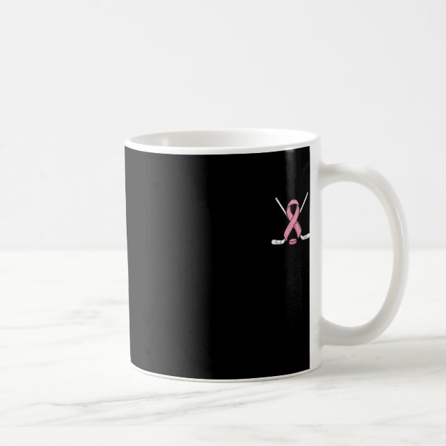 Taza De Café Ice Hockey Breast Cancer Awareness Month Pink Ribb (Derecha)