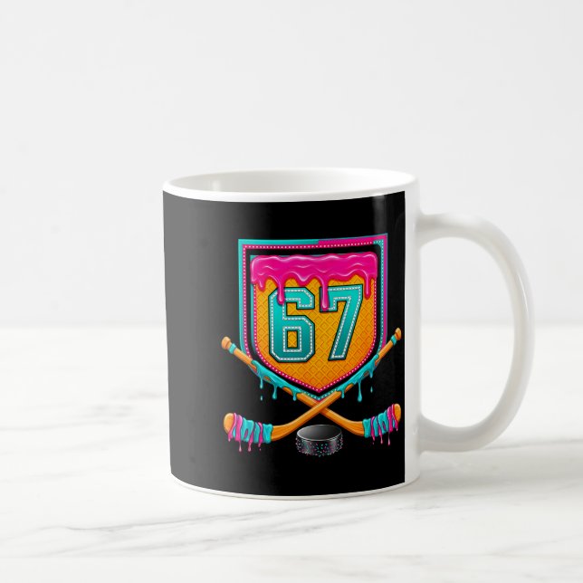 Taza De Café Ice Hockey Drip Number 67 Ice Hockey Player  (Derecha)