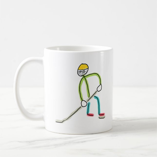 Taza De Café Ice Hockey Stickman (Izquierda)