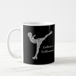 Taza De Café Ice Skymer plateado de patinaje artístico sobre hi