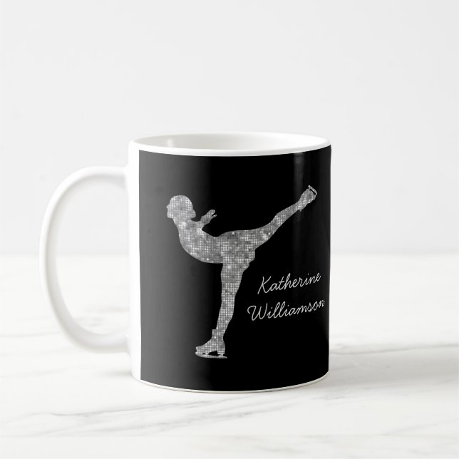 Taza De Café Ice Skymer plateado de patinaje artístico sobre hi (Izquierda)