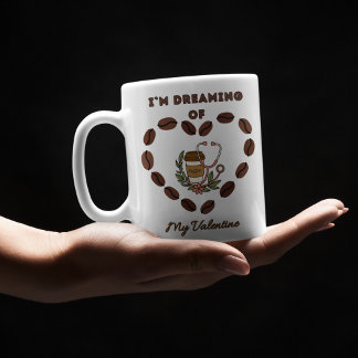 Taza De Café Ich träume von meinem Valentin Kaffeetasse