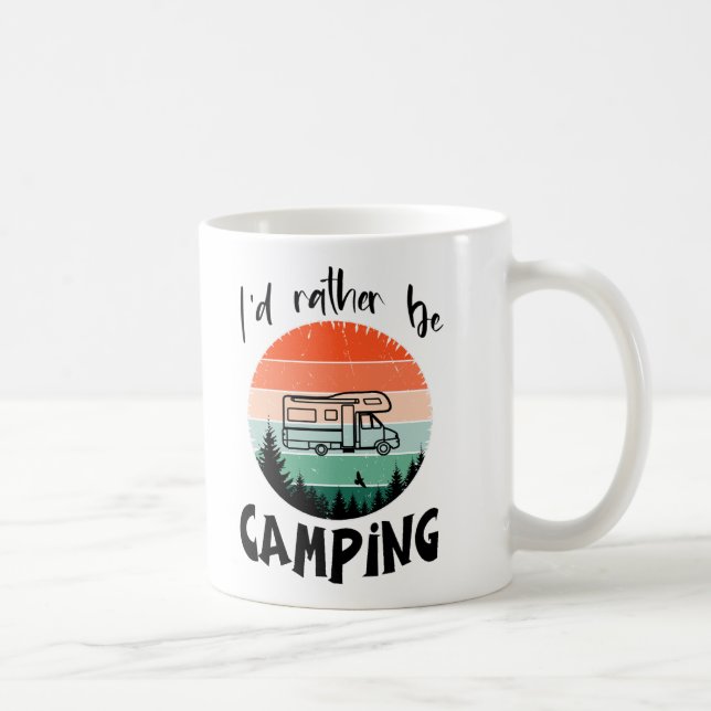 Taza De Café Ich würde lieber campen Wohnmobil – Grafikdesign (Derecha)