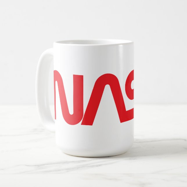 Taza De Café Icónica NASA Circa Mug (blanco de cohetes) (Anverso izquierdo)