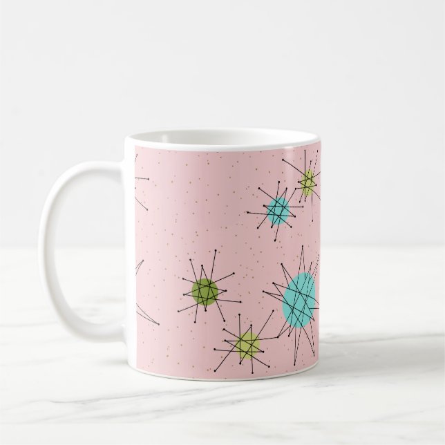Taza De Café Icónica rosa de los estallidos atómicos (Izquierda)