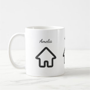 Taza De Café Icono de Arquitectura de Bienes Raíces Casa