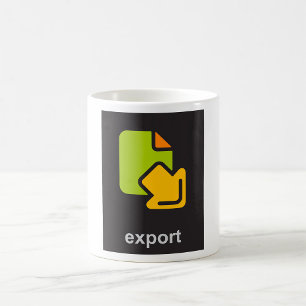 Taza De Café Icono de exportación de tecnología Archivo de dato
