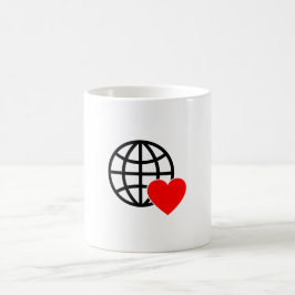 Taza De Café Icono de Globo de Amor Mundial | Diseño de Verano 