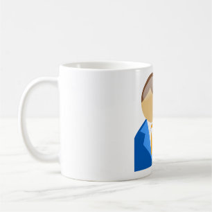 Taza De Café Icono de hombre de negocios profesional con maletí