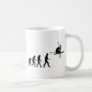 Taza De Café icono de la evolución del esquí