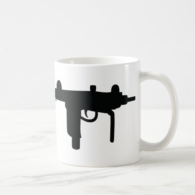 Taza De Café Icono del arma del arma de Uzi (Derecha)