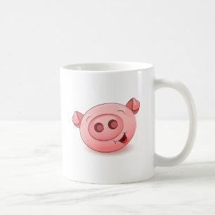 Taza De Café Icono feliz del cerdo
