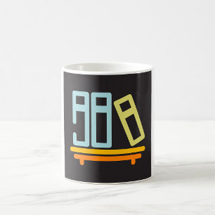 Taza De Café Icono gráfico de estantería minimalista