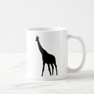 Taza De Café icono negro de la jirafa