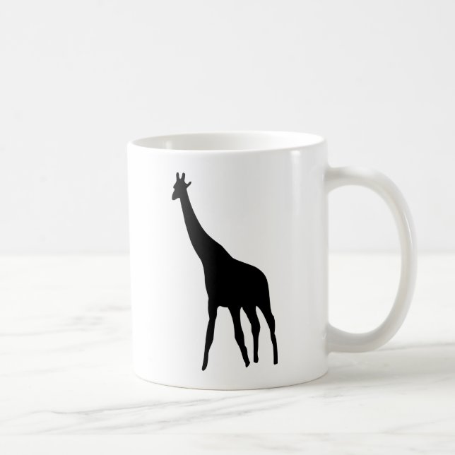 Taza De Café icono negro de la jirafa (Derecha)