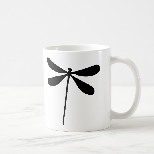 Taza De Café icono negro de la mosca del dragón