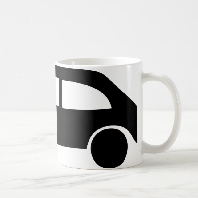Taza De Café icono negro del coche del desplome (Derecha)