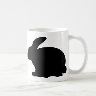 Taza De Café icono negro del conejo