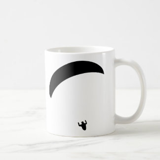 Taza De Café icono negro del paragliding