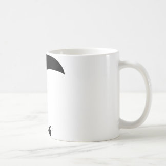 Taza De Café icono negro del paragliding
