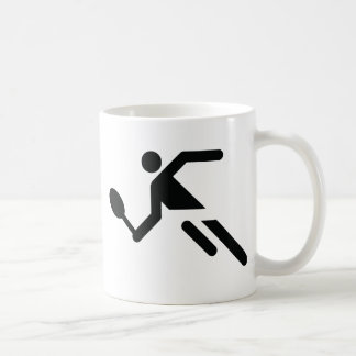 Taza De Café icono negro del tenis