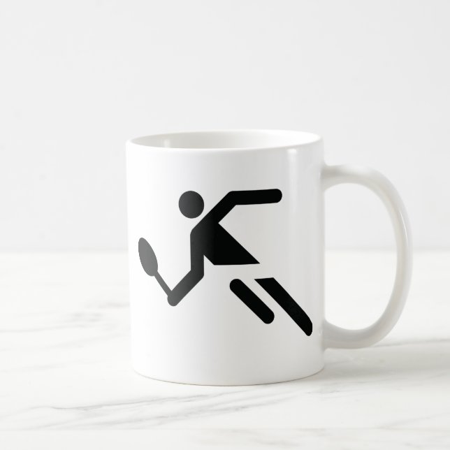 Taza De Café icono negro del tenis (Derecha)