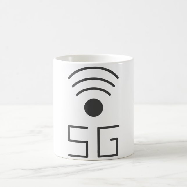 Taza De Café Icono WiFi 5G Café Mug (Centro)