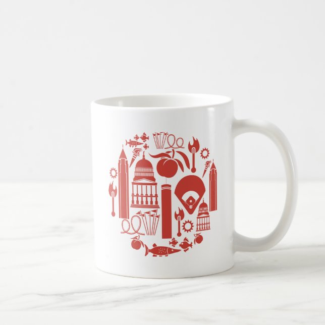 Taza De Café Iconos de Atlanta Georgia (Derecha)