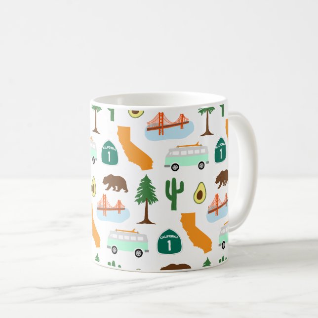 Taza De Café Iconos de California (Anverso derecho)