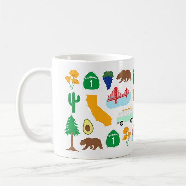 Taza De Café Iconos de California (Izquierda)
