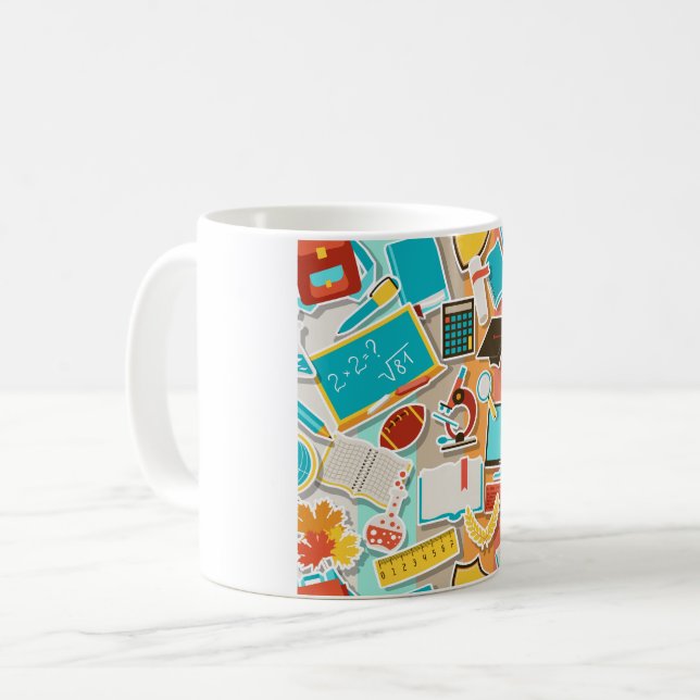Taza De Café Iconos de equipos escolares (Anverso izquierdo)