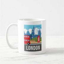 Iconos de Londres Retro Tea Landmarks
