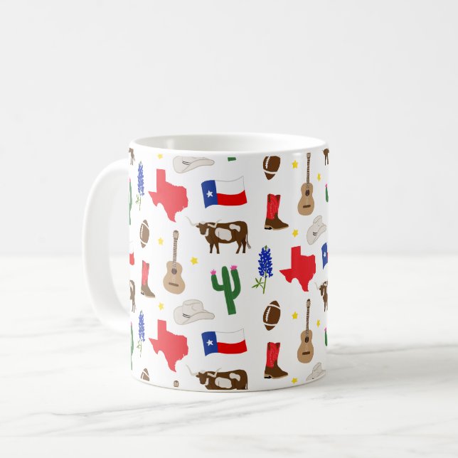 Taza De Café Iconos de Texas (Anverso izquierdo)