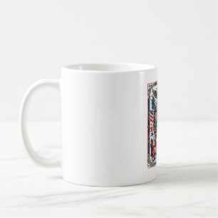 Taza De Café Iconos y Símbolos de Escudo de Libertad Patriótica