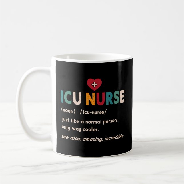 Taza De Café Icu Hospital De Enfermería De Definición De Enferm (Izquierda)