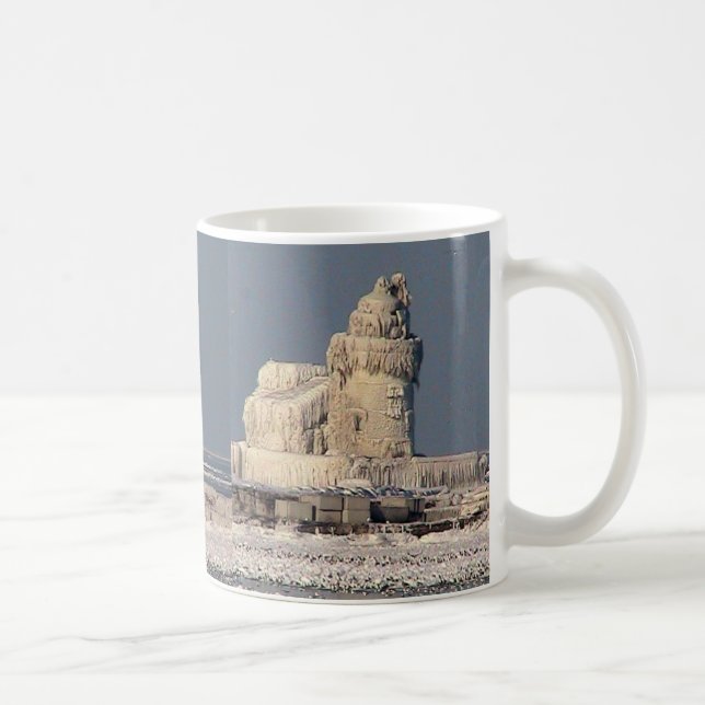 Taza De Café Icy Cleveland Lighthouse Mug (Derecha)