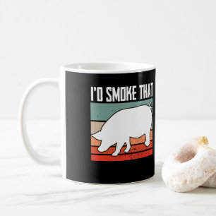 Taza De Café Id Fumar Esa Carne De Parrillada Fumadora