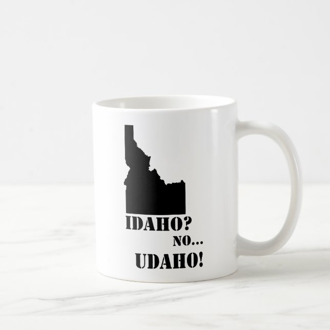 Taza De Café Idaho ningún mapa de Udaho (Derecha)