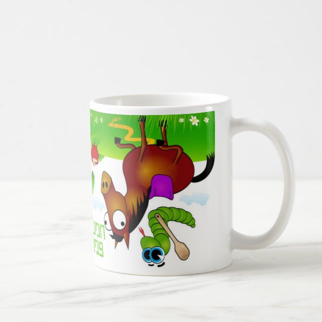 Taza De Café Ide Zmija - i Ju Naopako (Upside Down Snake) v2 (Derecha)