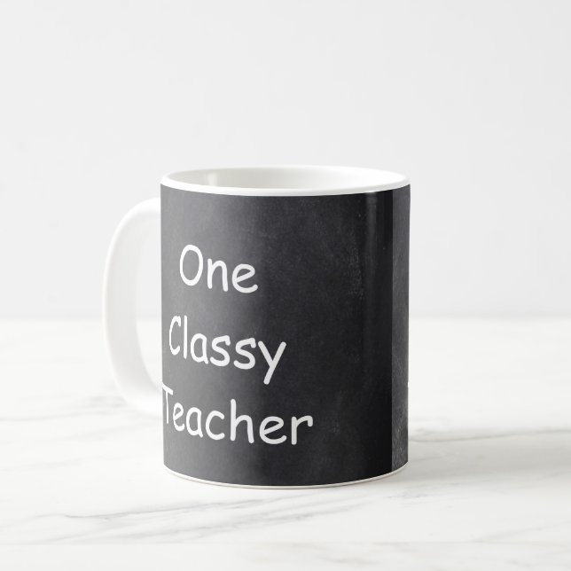 Taza De Café Idea de regalo de diseño de tablero de Chalkboard  (Anverso izquierdo)