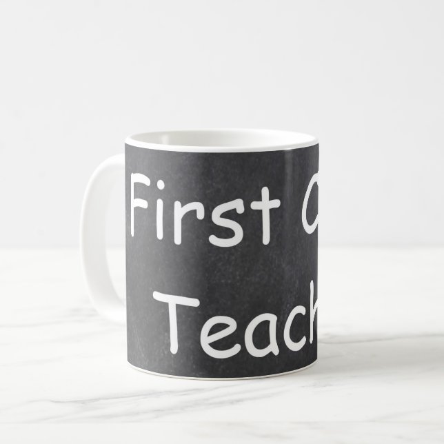 Taza De Café Idea de regalo de diseño de tablero de Chalkboard  (Anverso izquierdo)