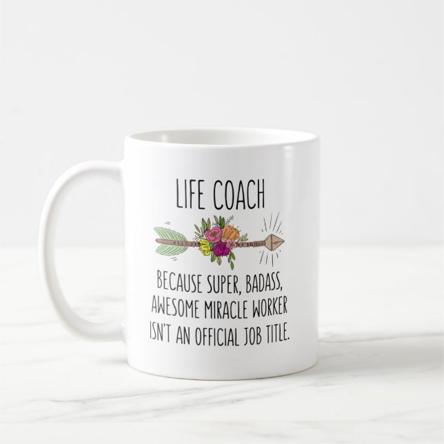 Taza De Café Idea de regalo de mentor de entrenador de vida (Izquierda)
