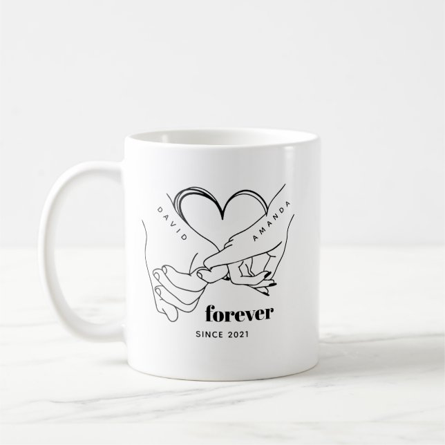 Taza De Café Idea de regalo de pareja con nombre Personalizado  (Izquierda)