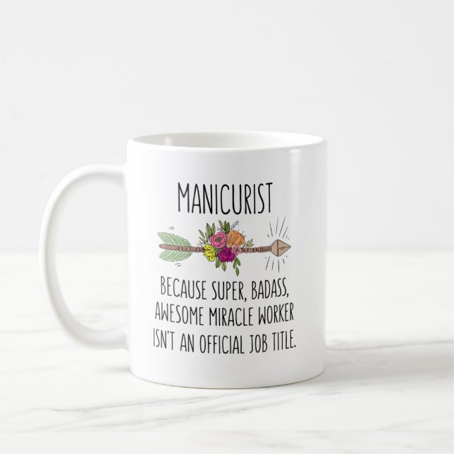 Taza De Café Idea de regalo de técnico de uñas manicurista (Izquierda)