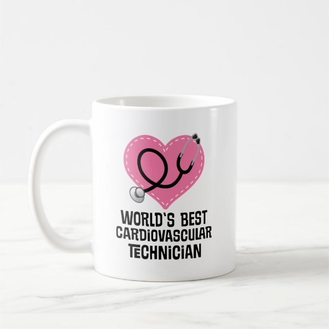 Taza De Café Idea de regalo de un técnico cardiovascular (Izquierda)